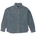 Zara Womens Oversized Corduroy Shirt UK 14 Medium Blue Cotton