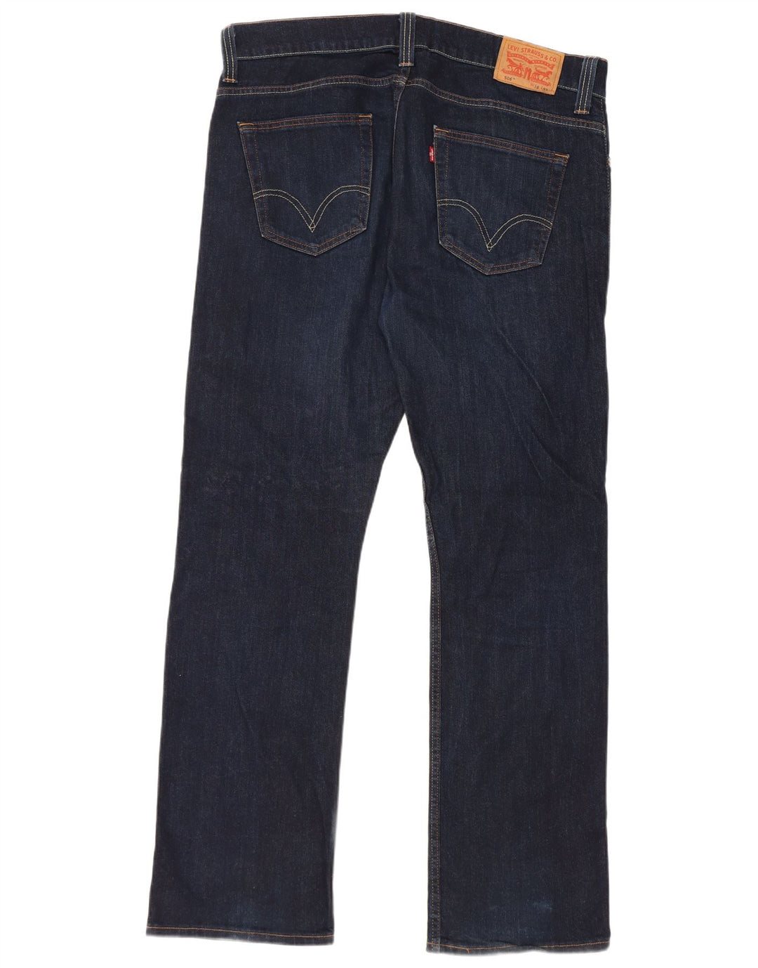 Levi's Mens 506 Straight Jeans W38 L32 Navy Blue Cotton