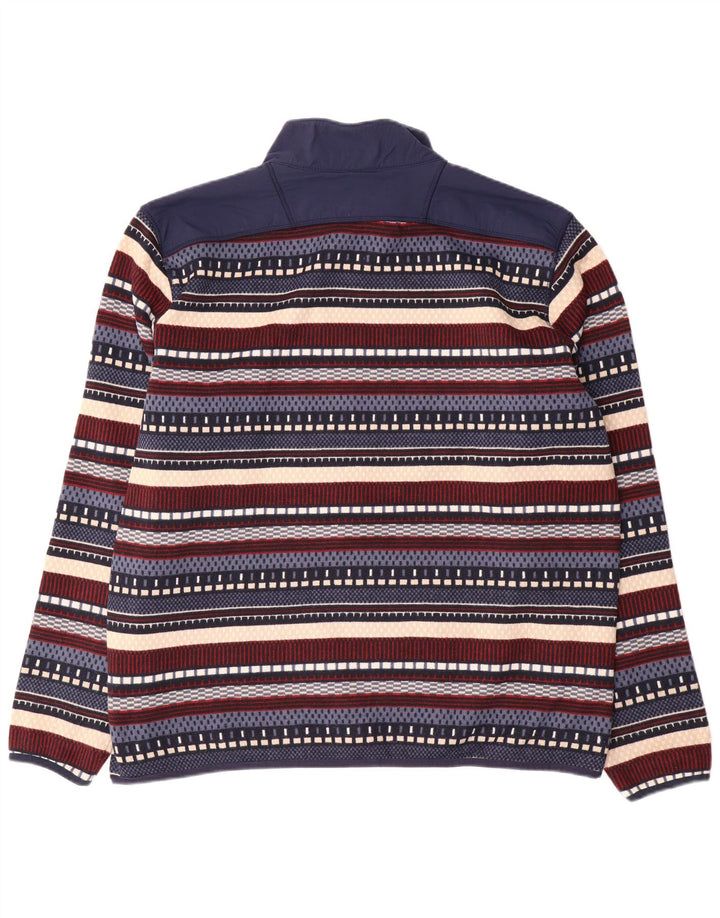 Columbia Mens Zip Neck Jumper Sweater 2XL Multicoloured Striped Polyester