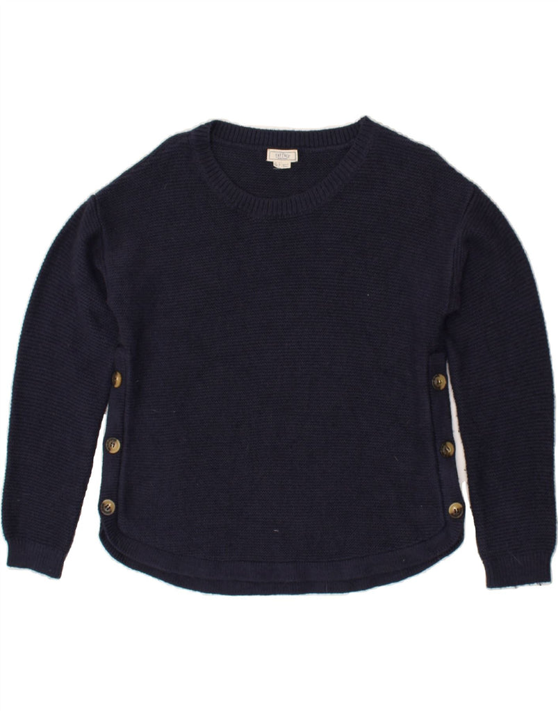 FAT FACE Womens Crew Neck Jumper Sweater UK 10 Small Navy Blue Cotton | Vintage Fat Face | Thrift | Second-Hand Fat Face | Used Clothing | Messina Hembry 