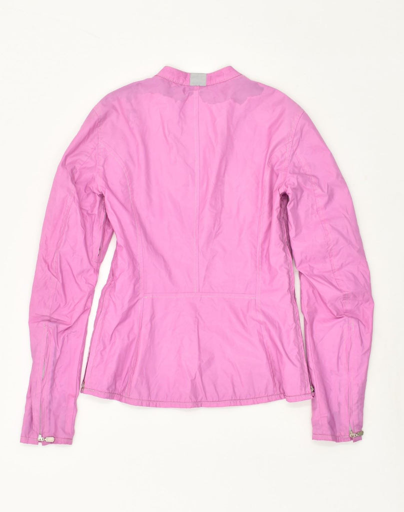 BELSTAFF Womens Bomber Jacket IT 40 Small Pink Nylon | Vintage Belstaff | Thrift | Second-Hand Belstaff | Used Clothing | Messina Hembry 