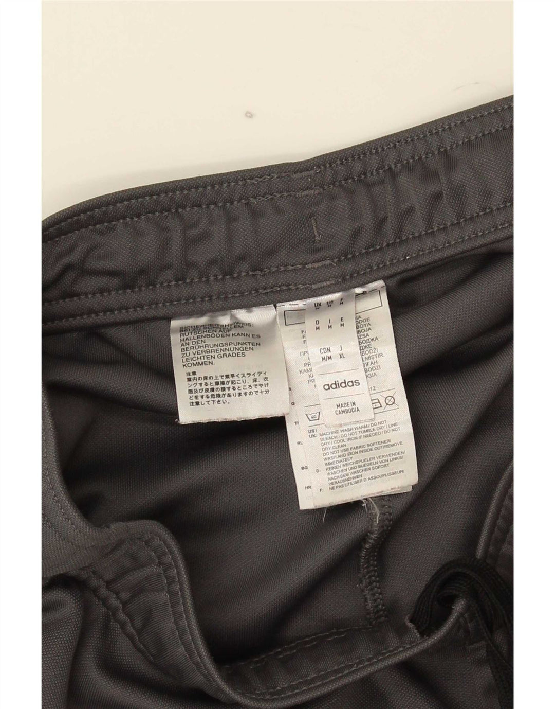 Adidas Mens Tracksuit Trousers Medium Grey Polyester