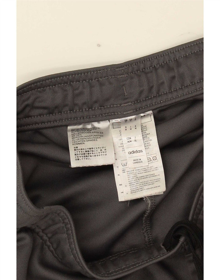 Adidas Mens Tracksuit Trousers Medium Grey Polyester