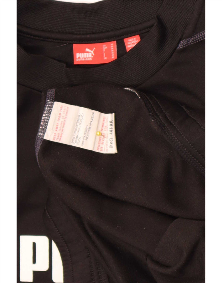 Puma Mens Graphic Sweatshirt Jumper Medium Black Polyester