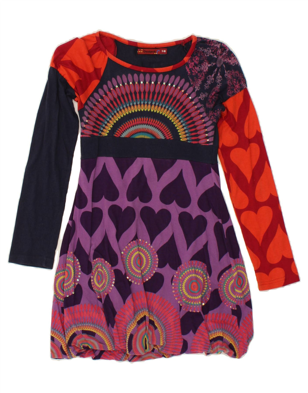 DESIGUAL Girls Graphic Long Sleeve A-Line Dress 9-10 Years Multicolour –  Messina Hembry