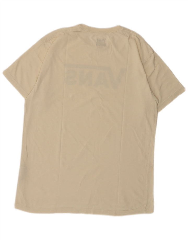 Vans Mens Classic Fit Graphic T-Shirt Top Medium Off White Cotton