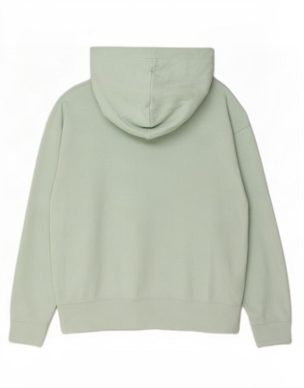 Nike Womens Oversized Hoodie Jumper UK 10 Small Turquoise Cotton