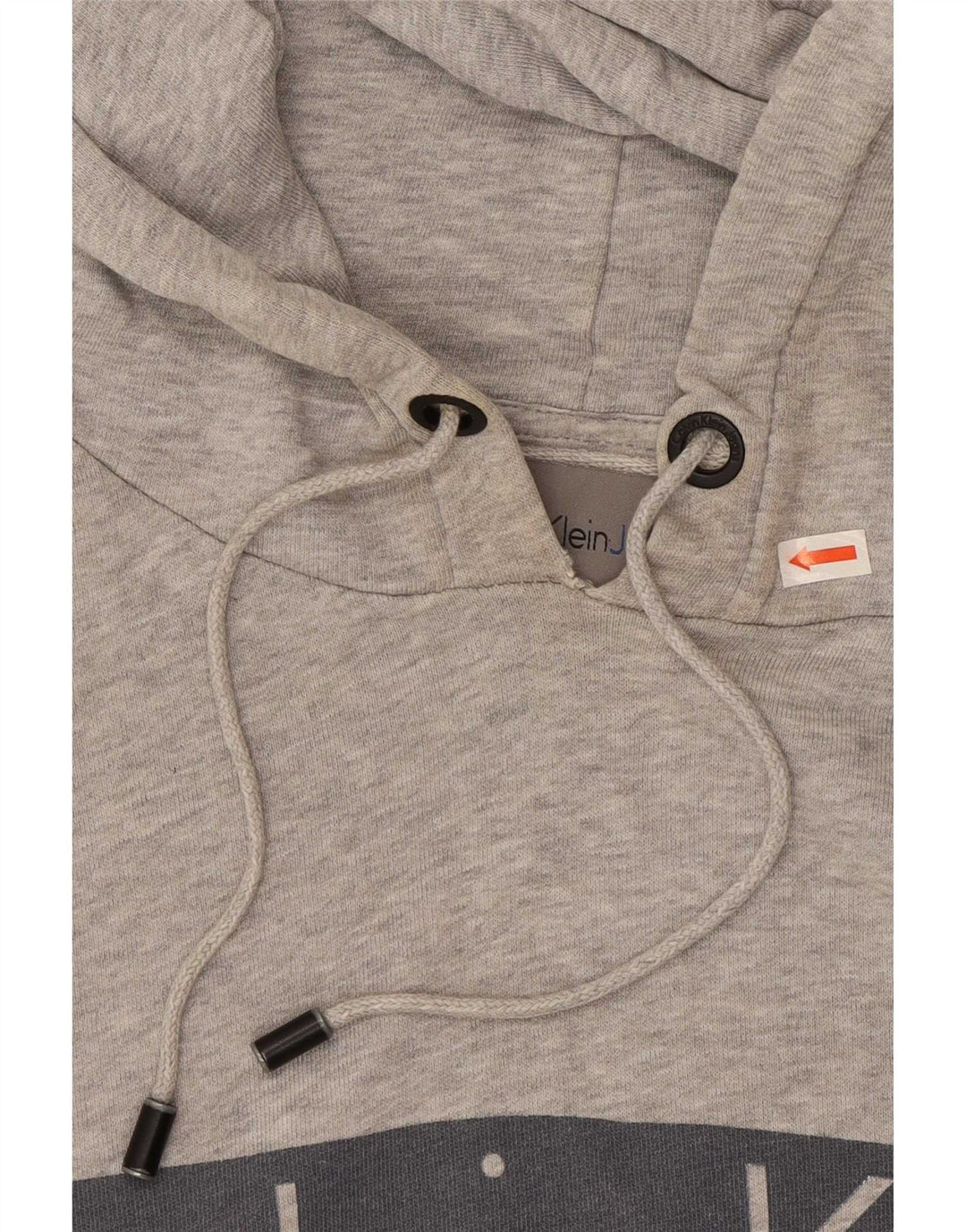 Calvin Klein Jeans Mens Graphic Hoodie Jumper Medium Grey Colourblock