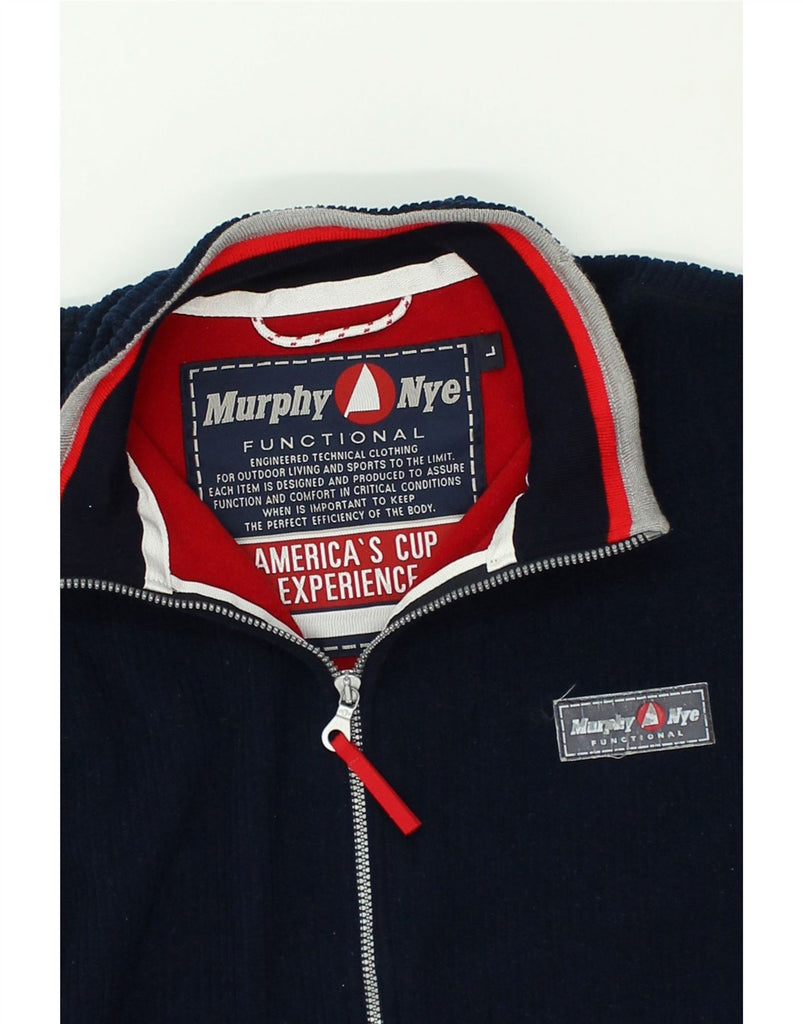 MURPHY & NYE Mens Bomber Jacket UK 40 Large Navy Blue | Vintage Murphy & Nye | Thrift | Second-Hand Murphy & Nye | Used Clothing | Messina Hembry 