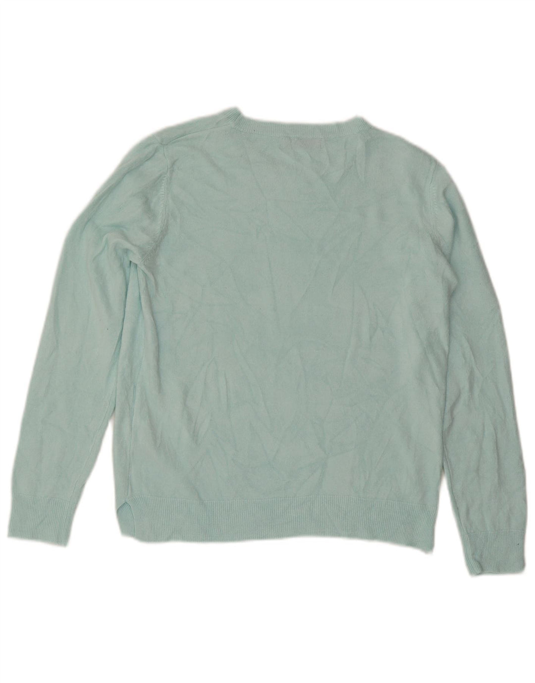 Marks & Spencer Womens Boat Neck Jumper Sweater UK 14 Large Turquoise