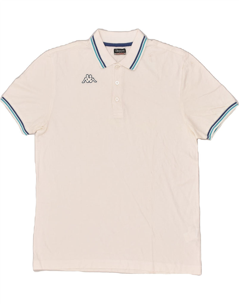 KAPPA Mens Polo Shirt XL White Cotton | Vintage Kappa | Thrift | Second-Hand Kappa | Used Clothing | Messina Hembry 