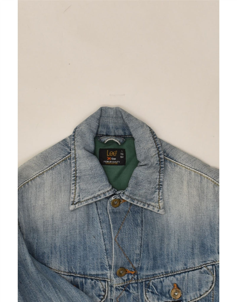 LEE Boys Denim Jacket 13-14 Years Large  Blue Cotton | Vintage Lee | Thrift | Second-Hand Lee | Used Clothing | Messina Hembry 