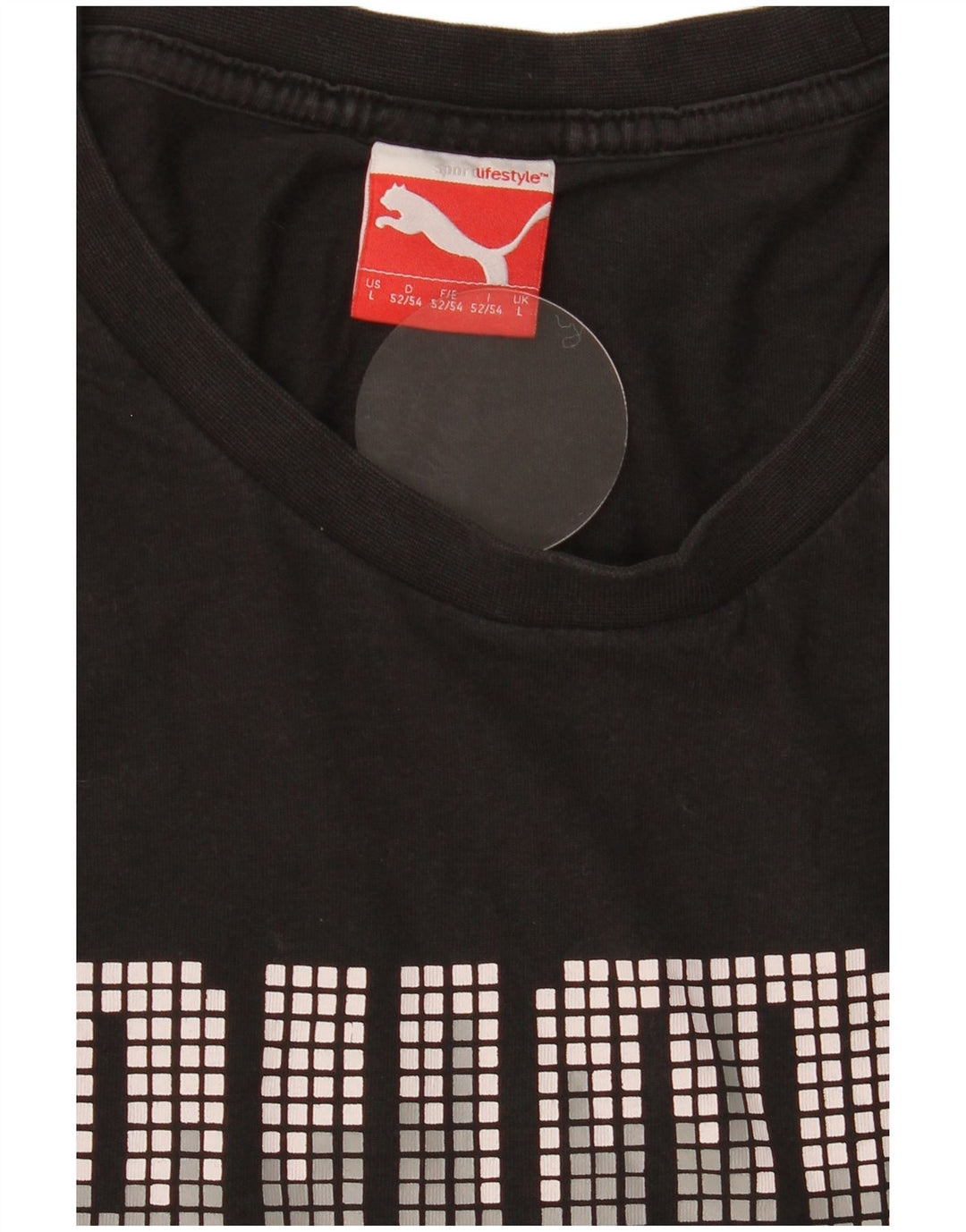PUMA Mens Graphic T-Shirt Top Large Black