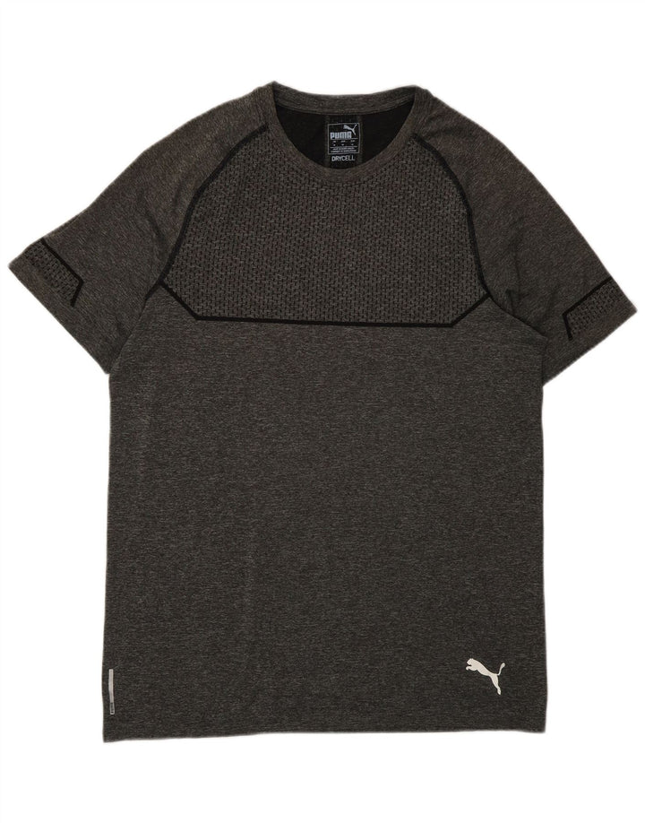 Puma Mens T-Shirt Top Medium Grey Polyester