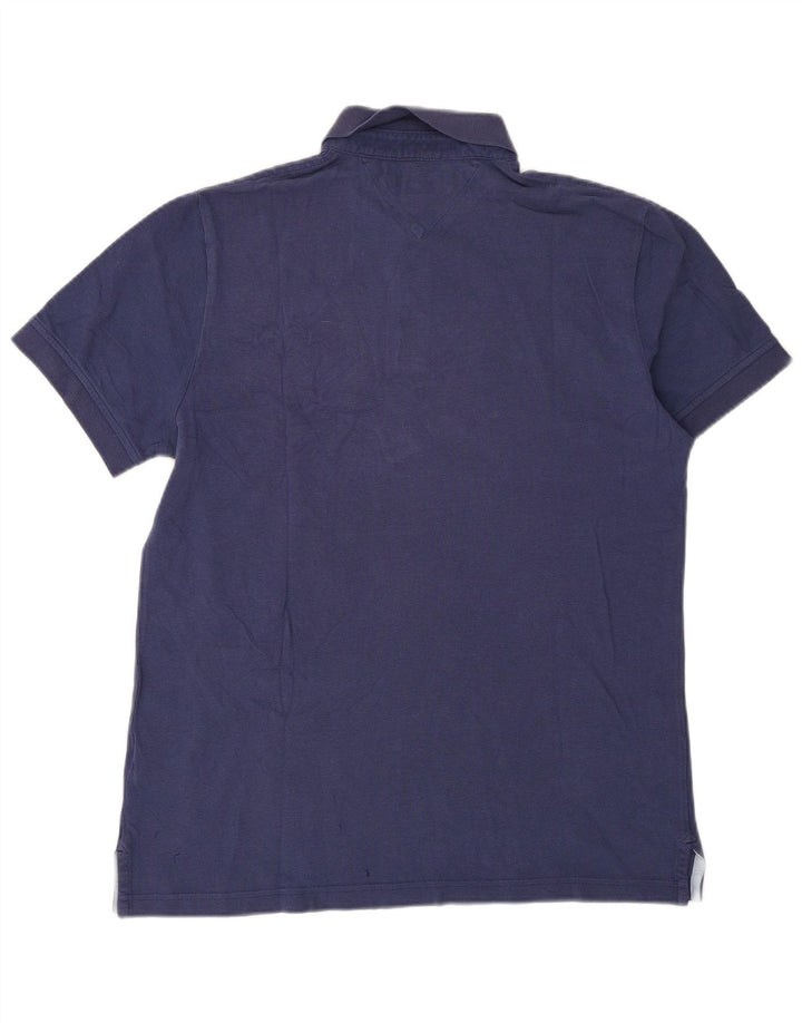Tommy Hilfiger Mens Custom Fit Polo Shirt Medium Navy Blue Cotton
