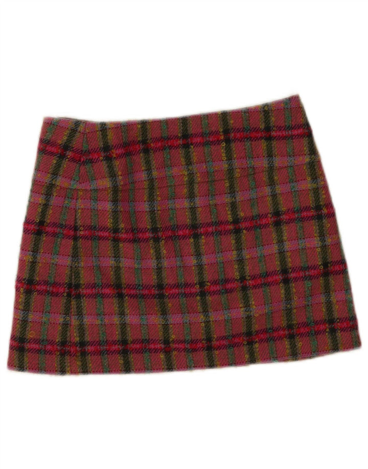 Ted Baker Womens Mini Skirt Size 1 XS W26  Multicoloured Check Wool