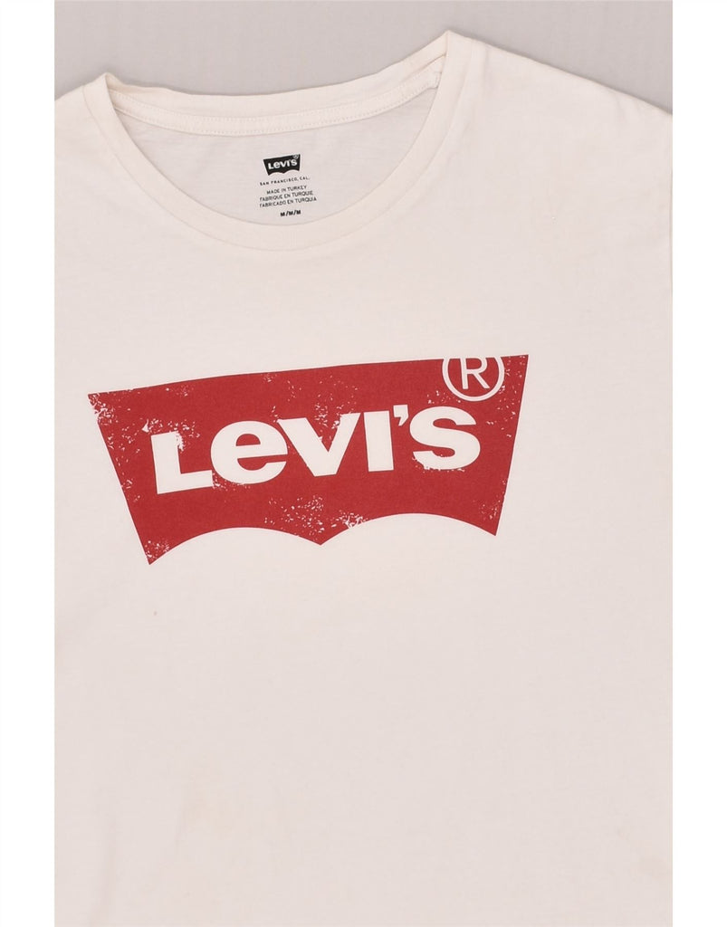 LEVI'S Mens Graphic T-Shirt Top Medium White Cotton | Vintage Levi's | Thrift | Second-Hand Levi's | Used Clothing | Messina Hembry 