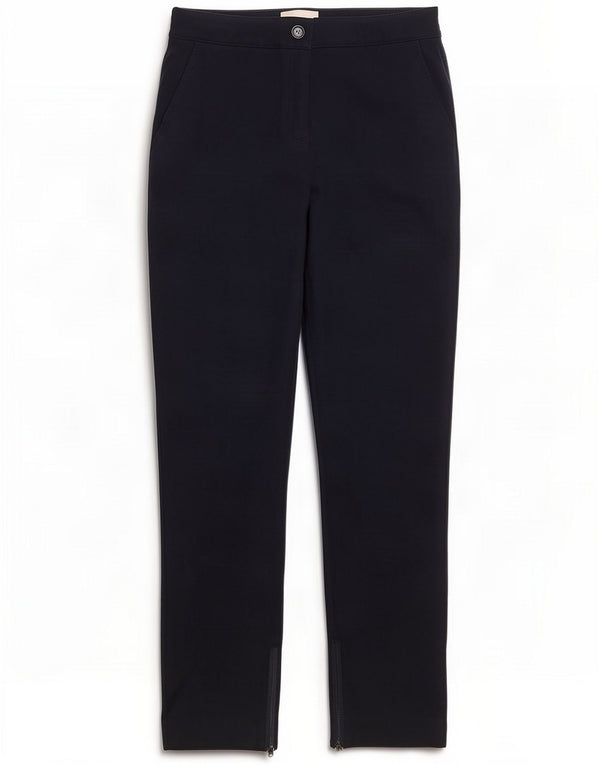 Reiss Womens High Waist Tapered Chino Trousers UK 8 Small W30 L28 Navy Blue