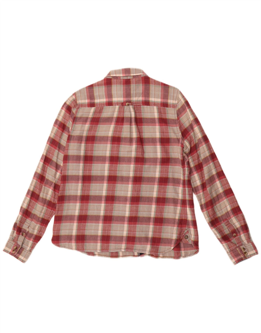 Fat Face Womens Classic Fit Flannel Shirt UK 12 Medium Red Check Cotton