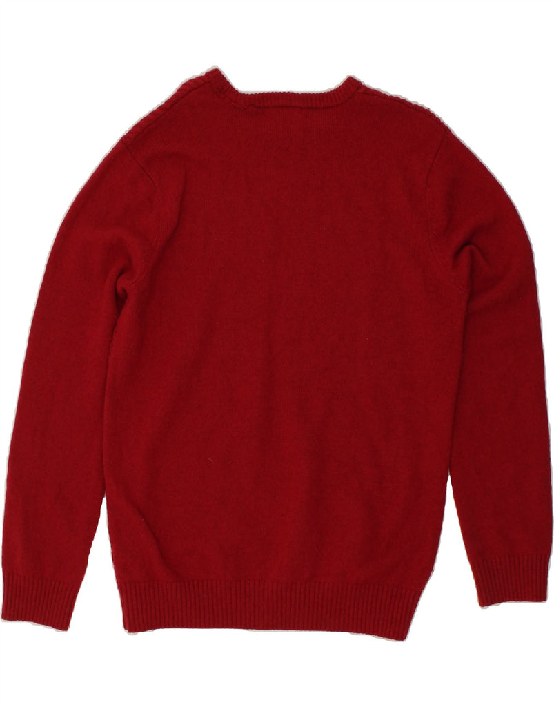 CREW CLOTHING Mens Crew Neck Jumper Sweater Large Red Wool | Vintage Crew Clothing | Thrift | Second-Hand Crew Clothing | Used Clothing | Messina Hembry 