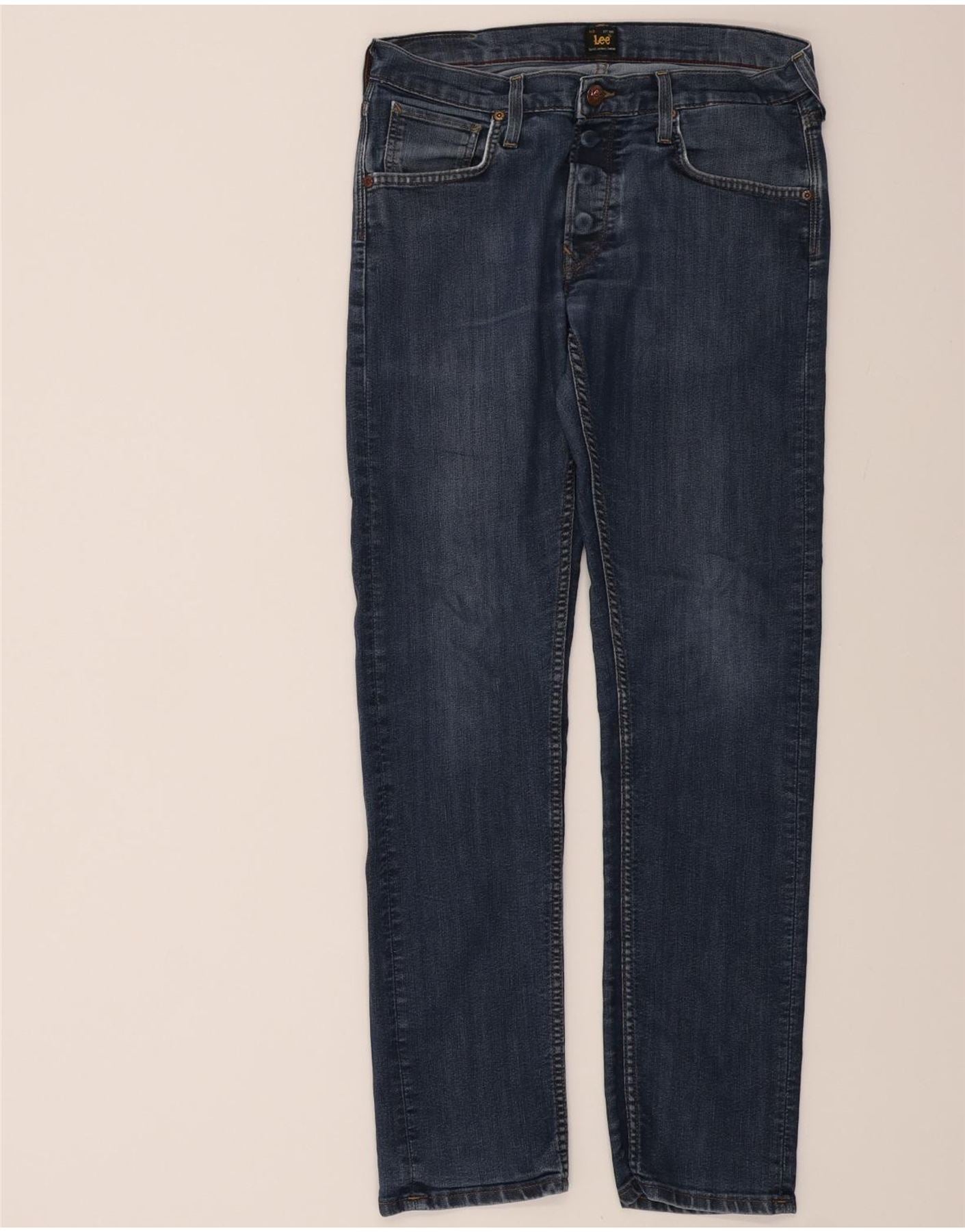 Jeans dritti da uomo LEE Daren W32 L32 blu navy in cotone