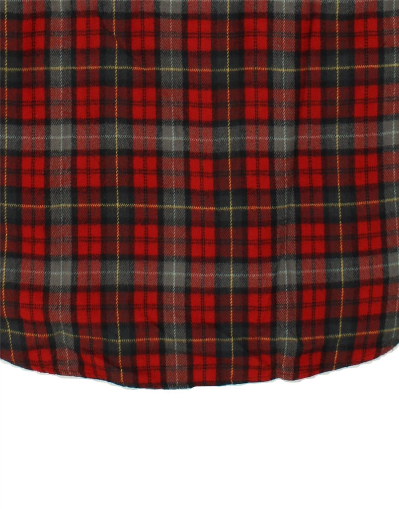 BRUGI Mens Flannel Shirt 2XL Red Plaid Acrylic Vintage Brugi and Second-Hand Brugi from Messina Hembry 