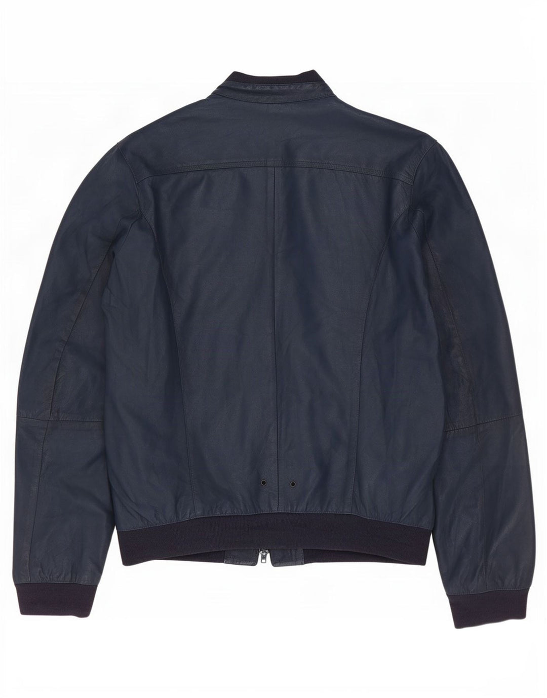 S.W.O.R.D. 6.6.44 Mens Bomber Leather Jacket IT 52 Large Navy Blue