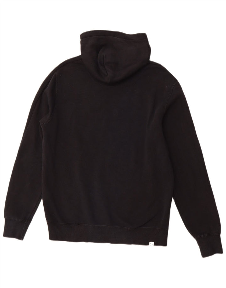 PUMA Mens Graphic Hoodie Jumper Medium Black Cotton Sports