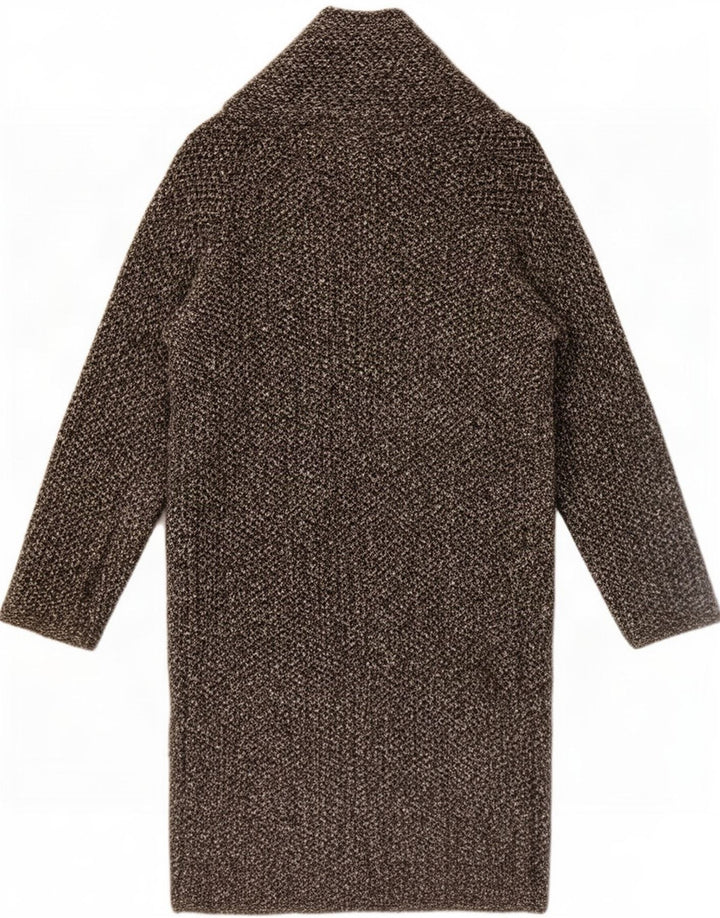 Zara Womens Oversized Open Overcoat UK 10 Small Grey Acrylic
