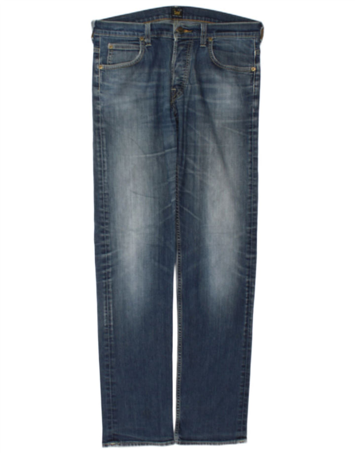 Lee Mens Powell Slim Jeans W33 L34 Blue Cotton