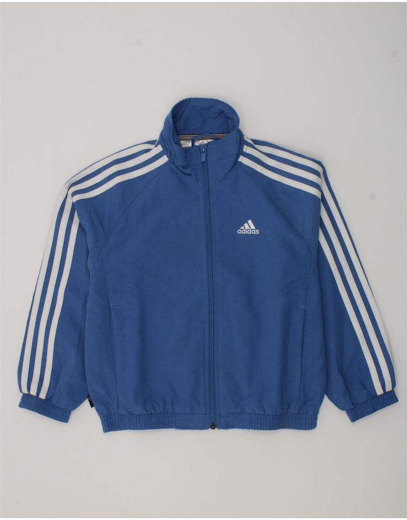 ADIDAS Boys Tracksuit Top Jacket 7-8 Years Blue Polyester | Vintage Adidas | Thrift | Second-Hand Adidas | Used Clothing | Messina Hembry 