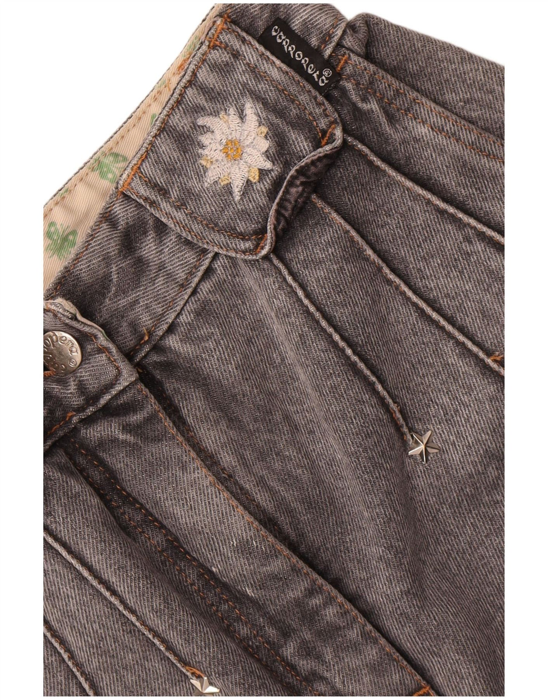 Cappopera Womens Tapered Jeans W24 L27 Grey Cotton