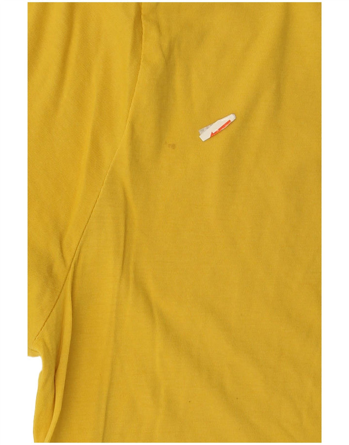 TOMMY HILFIGER Mens Graphic T-Shirt Top Medium Yellow Cotton