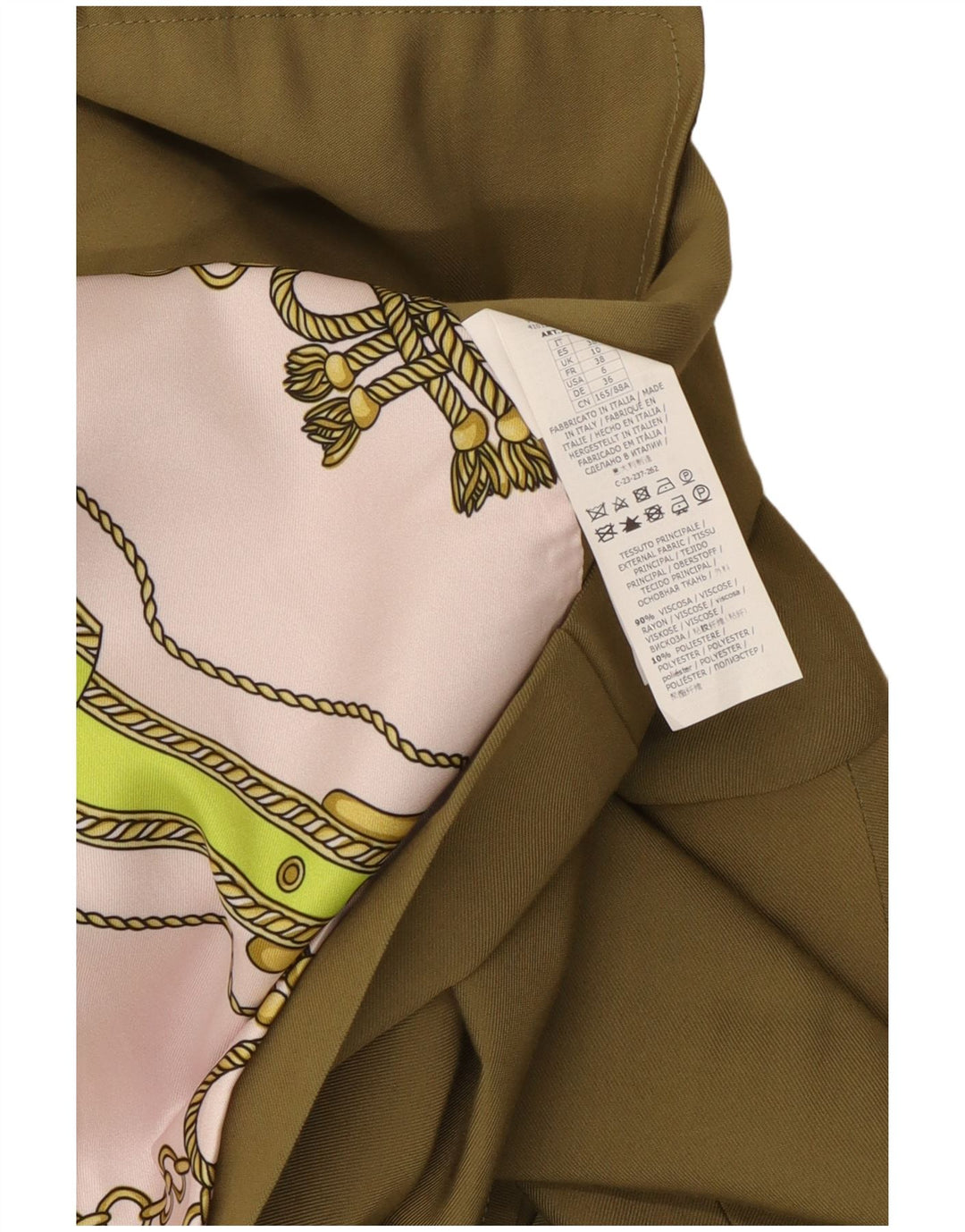 Anna Molinari Womens Double Breasted Blazer Jacket UK 10 Small Khaki