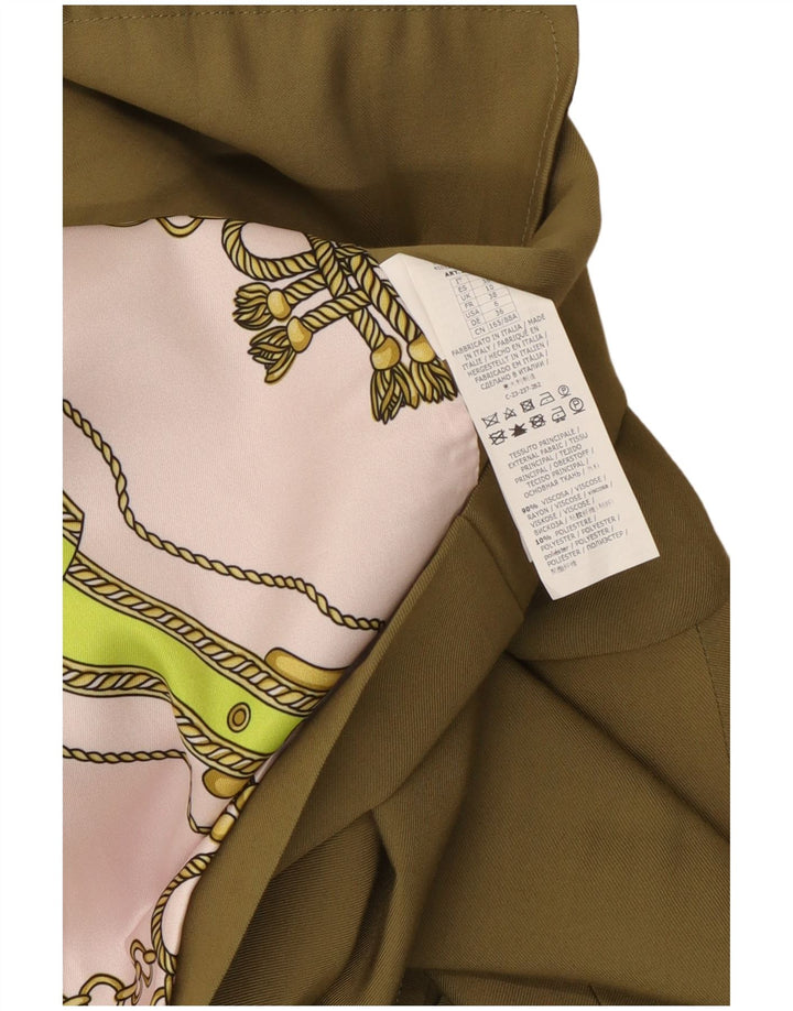 Anna Molinari Womens Double Breasted Blazer Jacket UK 10 Small Khaki