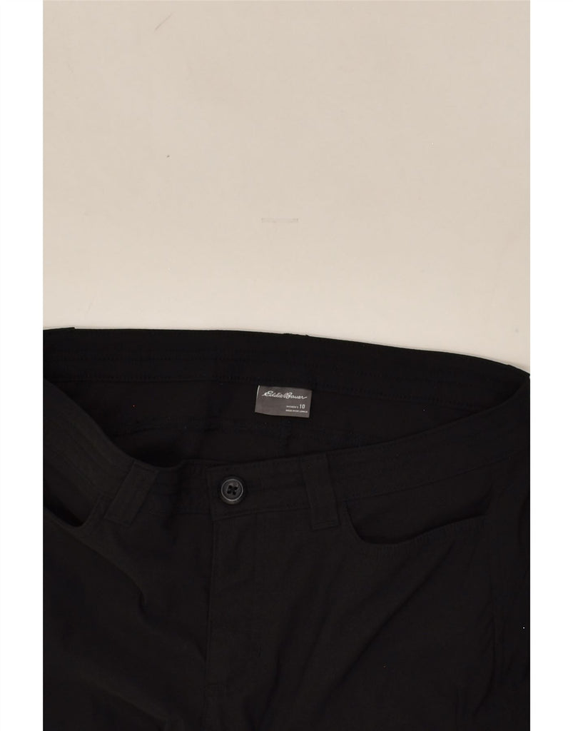 EDDIE BAUER Womens Straight Capri Trousers US 10 Large W34 L21 Black Nylon | Vintage Eddie Bauer | Thrift | Second-Hand Eddie Bauer | Used Clothing | Messina Hembry 