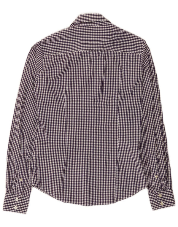Gant Womens Shirt UK 10 Small Purple Gingham Cotton