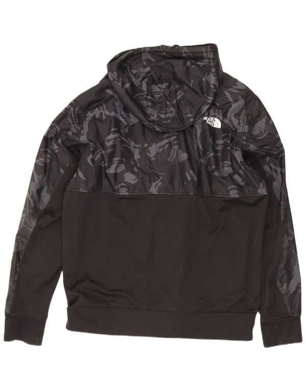 The North Face Mens Graphic Zip Hoodie Sweater Large Black Camouflage