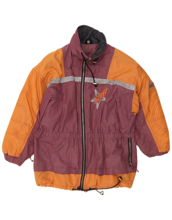 C&A Mens Ski Jacket UK 36 Small Orange Colourblock Nylon