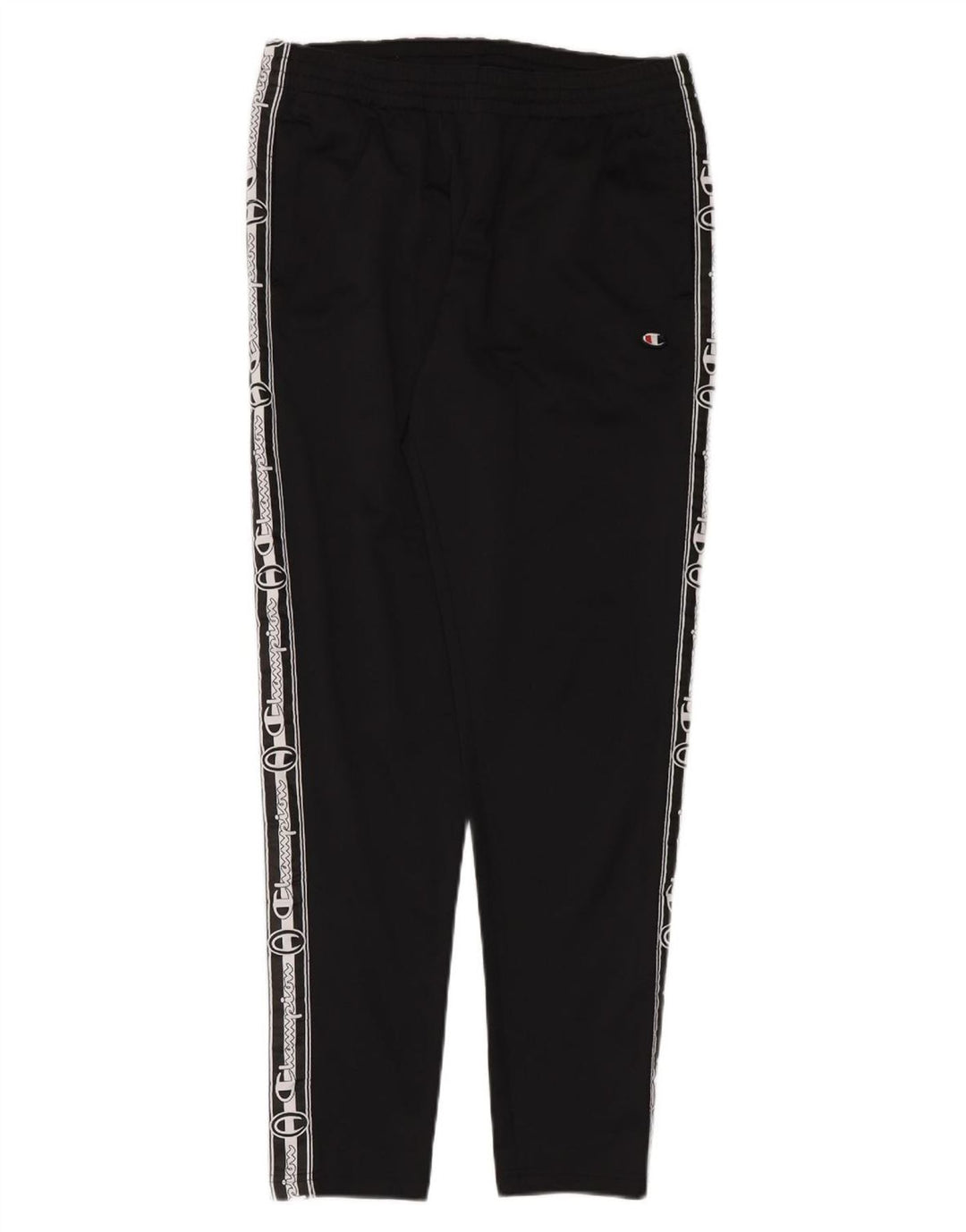Champion Mens Graphic Tracksuit Trousers Joggers Medium Black Colourblock