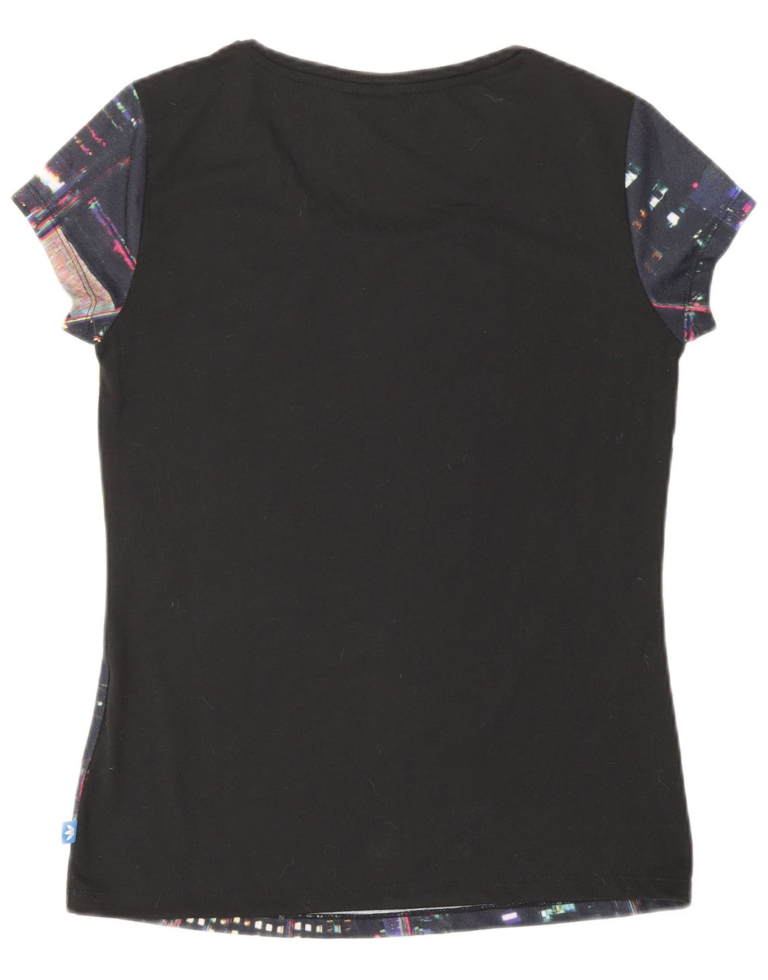 ADIDAS Womens Graphic T-Shirt Top UK 10 Small Blue Geometric