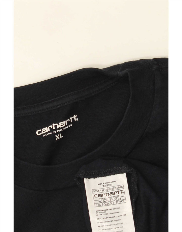 Carhartt Mens Top Long Sleeve XL Navy Blue Cotton