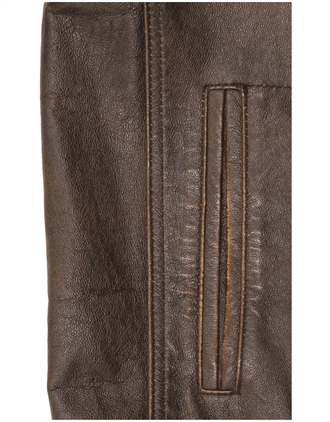 Route 66 Mens Leather Jacket UK 40 Large Brown Leather