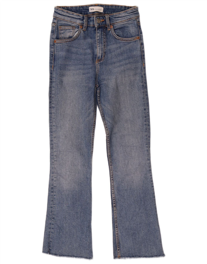 ZARA Womens Bootcut Jeans EU 34 2XS W24 L26 Blue