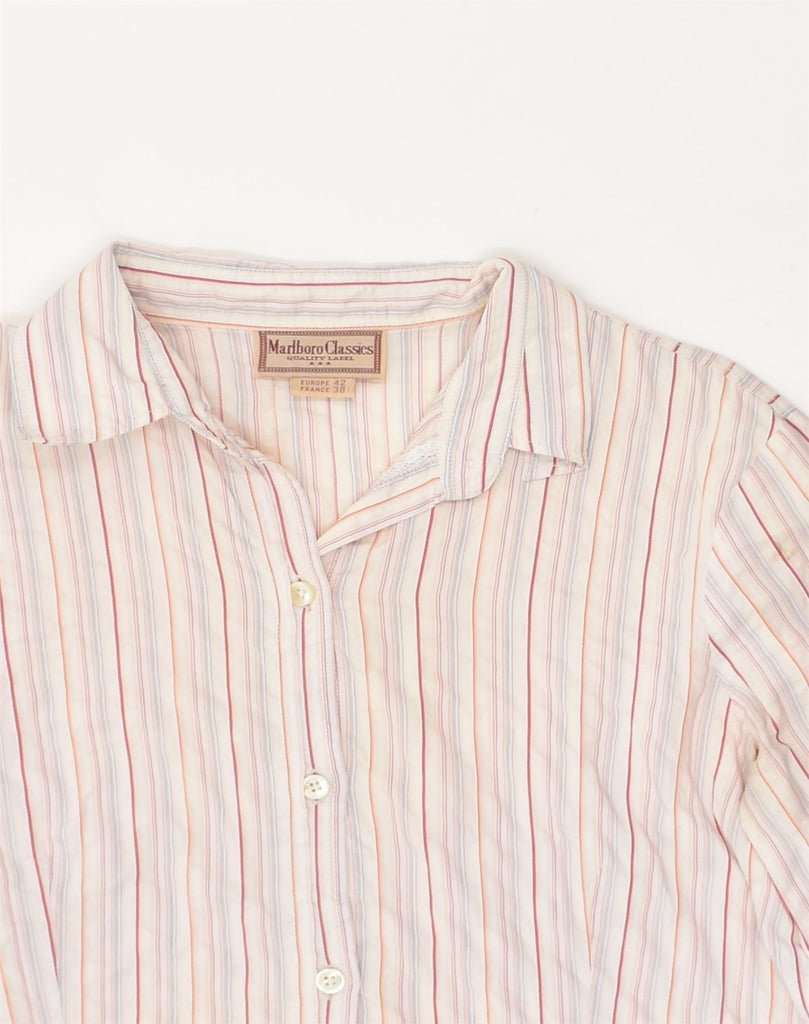 MARLBORO CLASSICS Womens Shirt EU 42 Large Pink Striped Cotton | Vintage Marlboro Classics | Thrift | Second-Hand Marlboro Classics | Used Clothing | Messina Hembry 