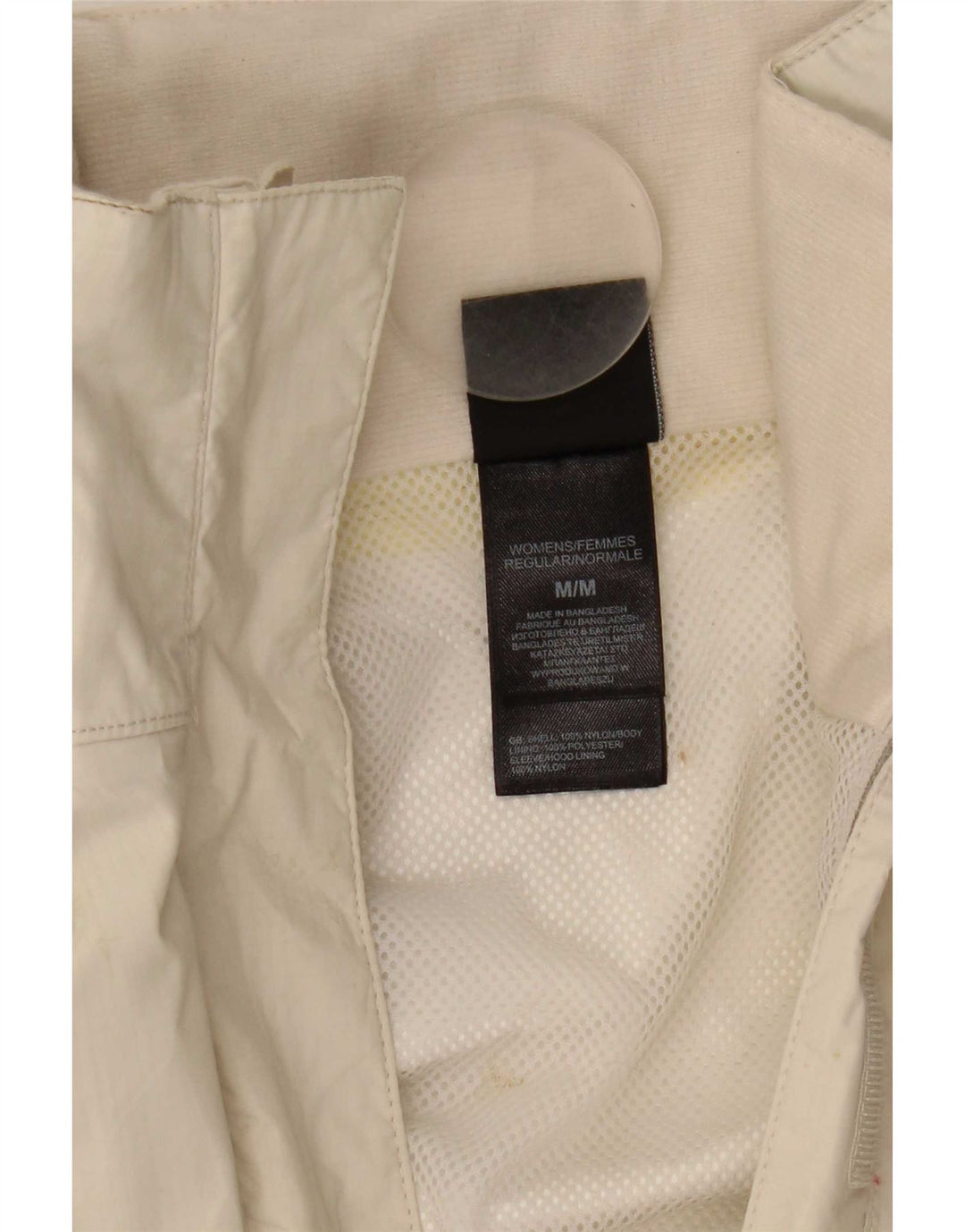 The North Face Womens Hooded Rain Jacket UK 14 Medium White Nylon