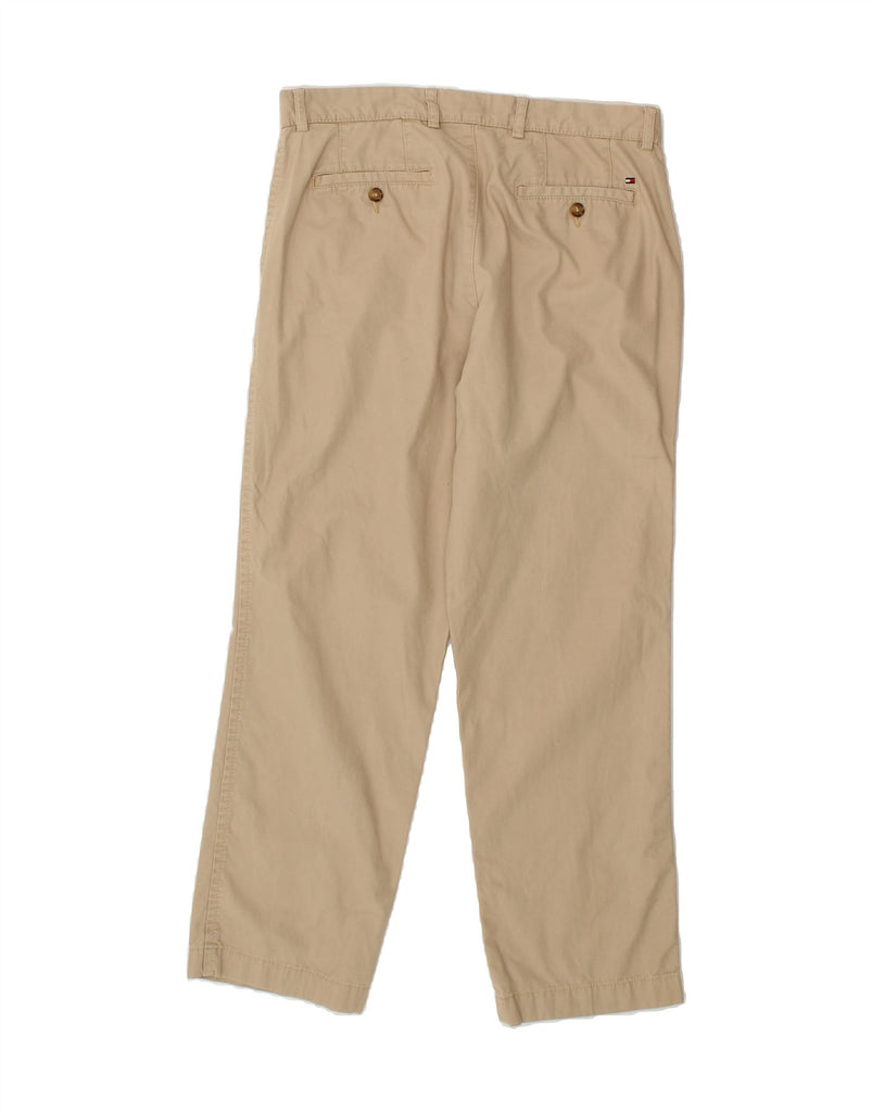 TOMMY HILFIGER Mens Classic Fit Straight Chino Trousers W33 L30 Beige Vintage Tommy Hilfiger and Second-Hand Tommy Hilfiger from Messina Hembry 