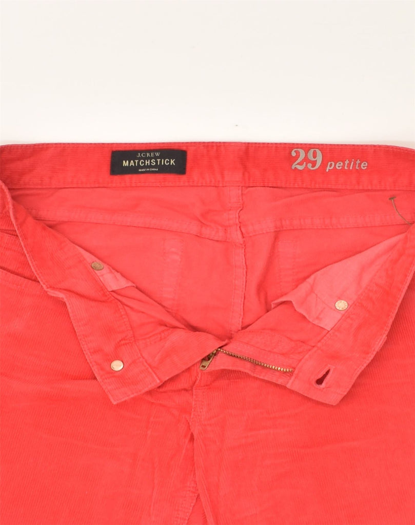 J. CREW Womens Matchstick Straight Corduroy Trousers W29 L28 Red Cotton | Vintage J. Crew | Thrift | Second-Hand J. Crew | Used Clothing | Messina Hembry 