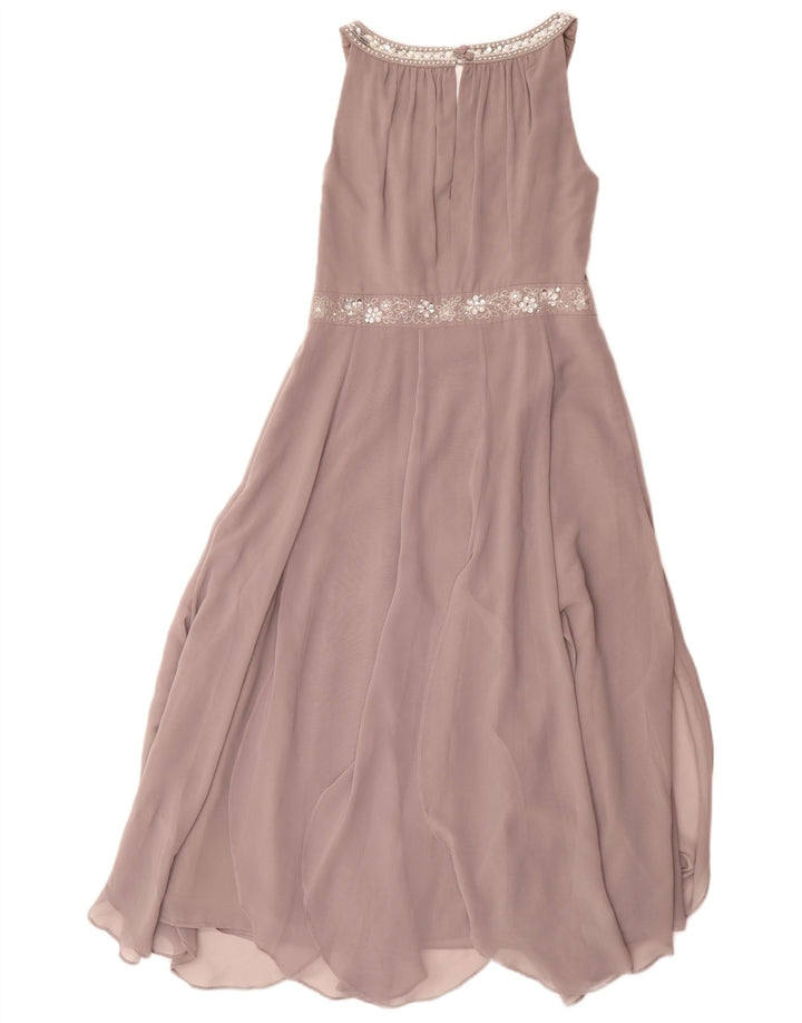 Monsoon Womens Sleeveless Maxi Dress UK 8 Small Grey Polyester