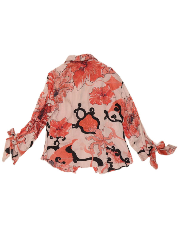 Just Cavalli Womens Shirt Blouse UK 10 Small Pink Floral